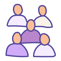 Cartoon group of people