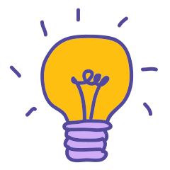 Cartoon light bulb