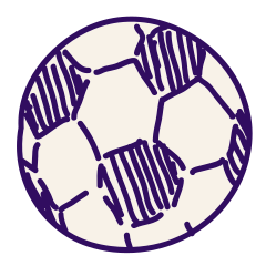 Cartoon soccer ball