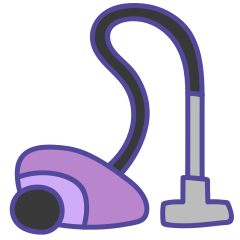Cartoon vacuum cleaner